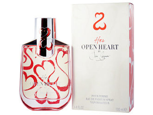 HER OPEN HEART by Jane Seymour EAU DE PARFUM SPRAY 3.4 OZ & JEWELRY ROLL For WOMEN