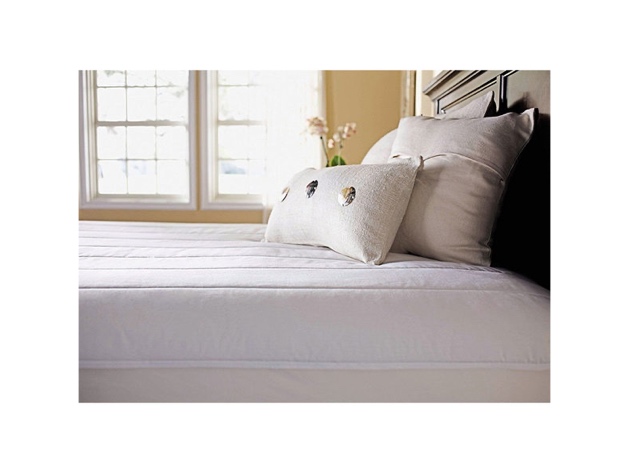 Sunbeam M1P Quilted Electric Heated Warming Mattress Pad White K016 - White
