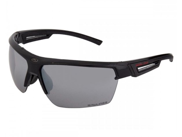 Rawlings 10218585.QTM Half-Rim Adult Sunglasses - Black/Silver - Black