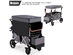 Babyjoy 2 Passenger Push Pull Folding Twin Double Stroller Wagon w/Canopy Drapes - Gray