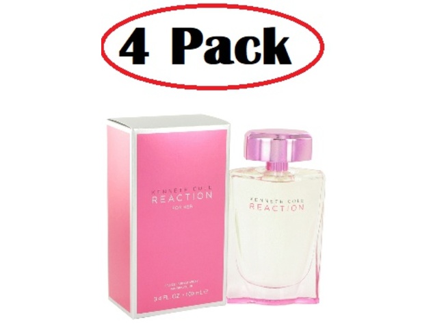 4 Pack of Kenneth Cole Reaction by Kenneth Cole Eau De Parfum Spray 3.4 oz
