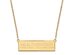 14k Yellow Gold U.S. Marine Corps The Few The Proud Bar Necklace, 18in