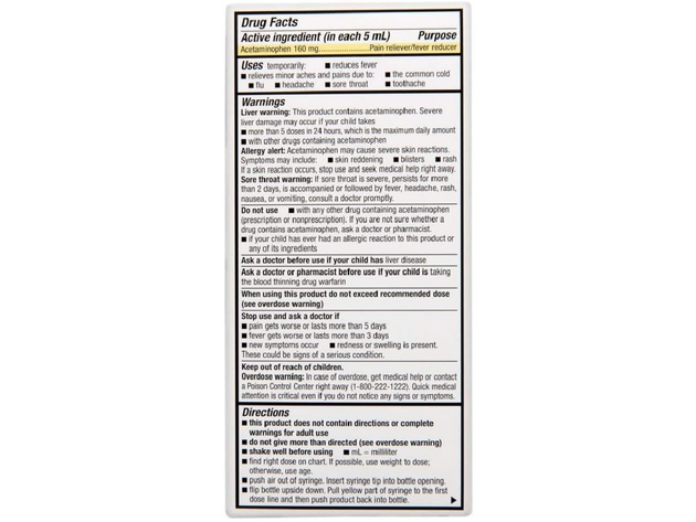 Rite Aid Infants Fever Reducer and Pain Reliever Oral Suspension, Grape Flavor, 2 Fluid Ounces