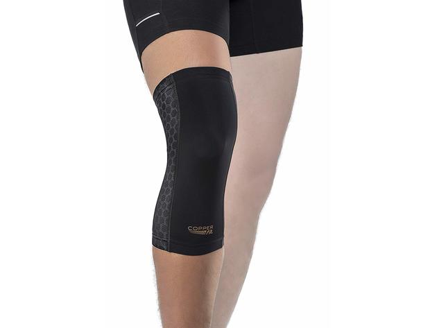 COPPER FIT LARGE BLACK INFUSED KNEE SLEEVE UNISEX COMPRESSION NEW
