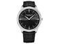 Silhouette Quartz 41mm Classic Watch - Black Dial with Black Leather