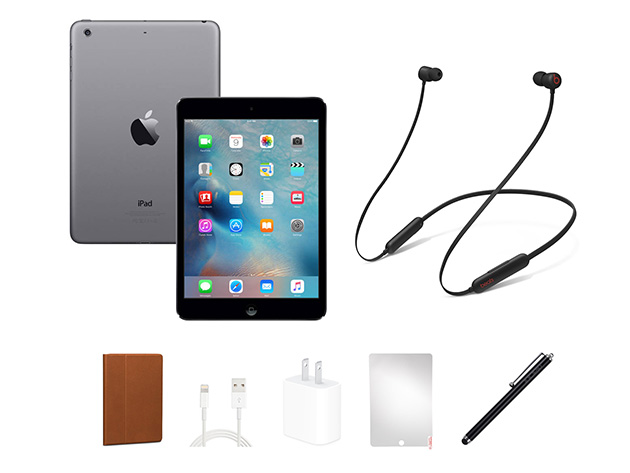 Apple iPad mini 3 (2014) 16GB Space Gray (Refurbished: Wi-Fi Only) with Beats Flex Headphones (Open-Box)