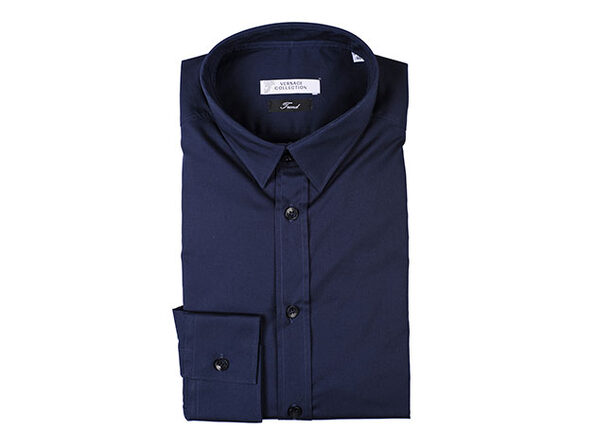 versace blue dress shirt