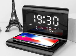 Alarm Clock with 10W Wireless Charging & LED Display