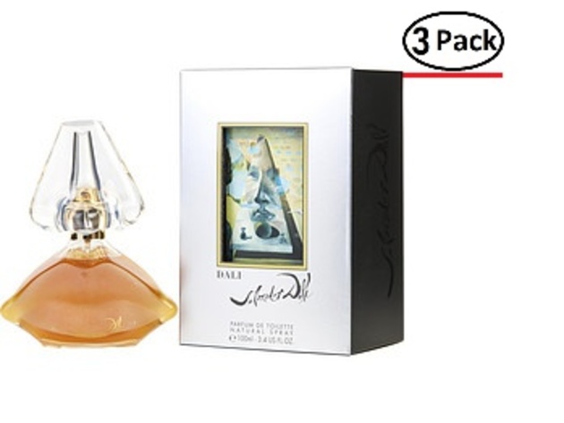 DALI by Salvador Dali PARFUM DE TOILETTE SPRAY 3.4 OZ for WOMEN (Package Of 3)