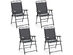 Costway 4 Piece Outdoor Patio Folding Chair W/Armrest Portable Camping Lawn Garden - Grey
