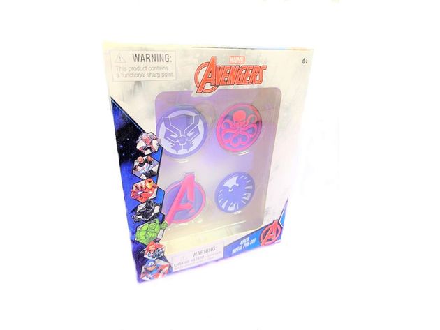 Marvel Avengers Metal Pin Set Black Panther Hydra Shield Suitable for Ages  4+, 4 Piece