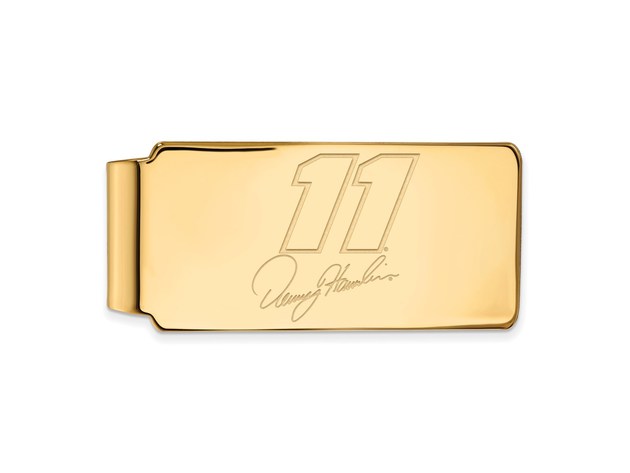 Sterling Silver 14k Yellow Gold Plated Nascar Driver #11 Money Clip