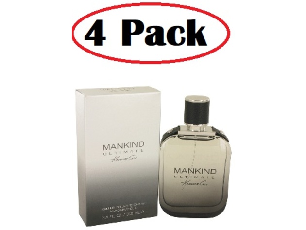 4 Pack of Kenneth Cole Mankind Ultimate by Kenneth Cole Eau De Toilette Spray 3.4 oz