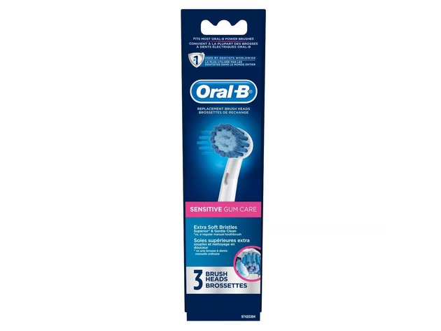 Oral-B Sensitive Teeth Power Electric Toothbrush Replacement Heads with Extra Soft Bristles, 3 Count