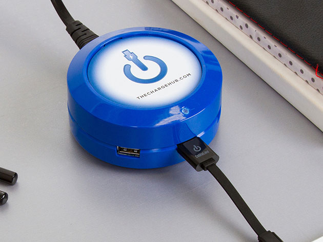 ChargeHub X3: 3-Port USB SuperCharger (Blue)