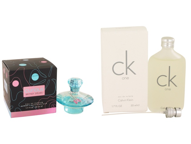 Gift set  Curious by Britney Spears Eau De Parfum Spray 1.7 oz And  CK ONE EDT Pour/Spray (Unisex) 1.7 oz