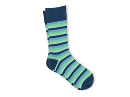 Cool Blue & Green Stripes by Society Socks