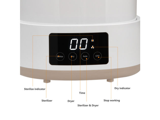 Babyjoy Multifunctional Baby Bottle Electric Steam Sterilizer Dryer Machine LED Display