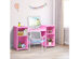 Costway Vanity Table Set Makeup Dressing Kids Girls Study Table Tri Folding Mirror  WhitePink - Pink