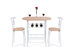 Costway 3 Piece Dining Set Table 2 Chairs Home Kitchen Breakfast Furniture - White + brown