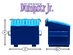 Dumpsty Jr: Mini Desktop Bin (Fresh Blue/Square)