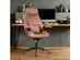 Costway Ergonomic High Back Office Task Chair Adjustable Suede Fabric w/ Lumbar Support - Brown