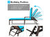 Costway Patio Rattan Lounge Chair Chaise Recliner Back Adjustable Cushioned Turquoise