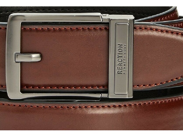 Kenneth Cole Reaction Men's Exact Fit Dress Belt Brown Size Small