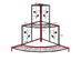 Costway 3 Tier Floral Corner Plant Stand Metal Flower Pot Rack Stair Display Ladder - Black
