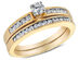 1/2 Carat (ctw H-I, I1-I2) Diamond Engagement Ring & Wedding Band Bridal Set in 10K Yellow Gold - 8.5