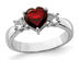 1.40 Carat (ctw) Garnet and White Topaz Ring in Sterling Silver - 8