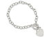 Classic Sterling Silver Toggle Heart Tag Charm Bracelet