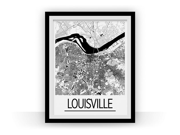 Louisville Art Deco Map Print (18 x 24)