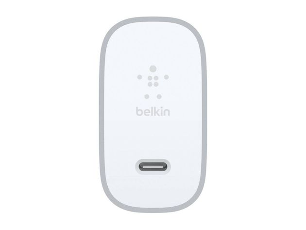 Belkin Boostup Quick Charge 27 Watt 4+ Home Charger with USB-C Cable, Light Silver (New Open Box)