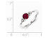 Lab Created Ruby Ring 1/2 Carat (ctw) in Sterling Silver - 9