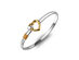 "Hold My Heart" White & Yellow Gold-Plated Polished Bracelet (2-Pack)
