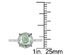 1.15 Carat (ctw) Green Amethyst Halo Ring in Sterling Silver with Accent Diamonds - 9.5