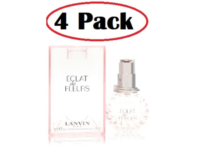 4 Pack of Eclat De Fleurs by Lanvin Eau De Parfum Spray 1 oz