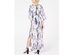 INC International Concepts Women's Kimono-Sleeve Tie Dye Maxi Dress White Size Small