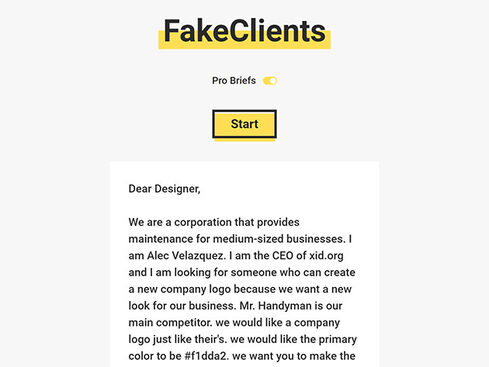 FakeClients Daily Design Brief - FakeClients