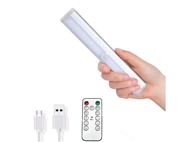 3-Pack LED USB Rechargeable Wireless Sensor Light with Remote