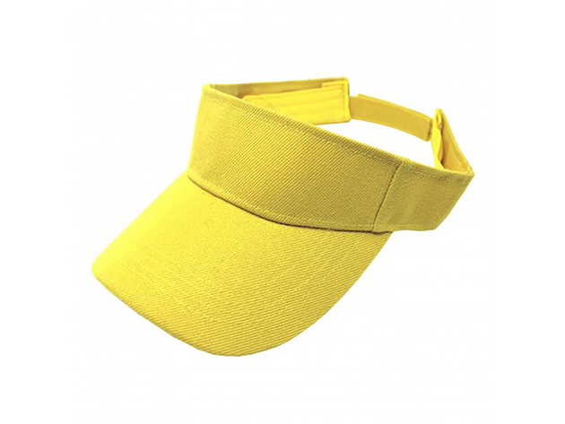 Pack of 5 Sun Visor Adjustable Cap Hat Athletic Wear - Yellow