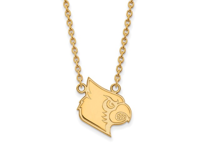 10K Yellow Gold University of Louisville Large Pendant by LogoArt