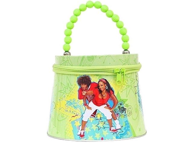 High School Musical Tin Box Carry All Tote Purse with Zipper - Green