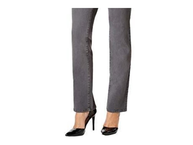 Charter Club Women's Petite Lexington Straight-Leg Jeans Gray Size 10