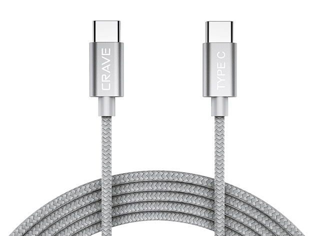 Crave USB-C to USB-C Cable (Silver)