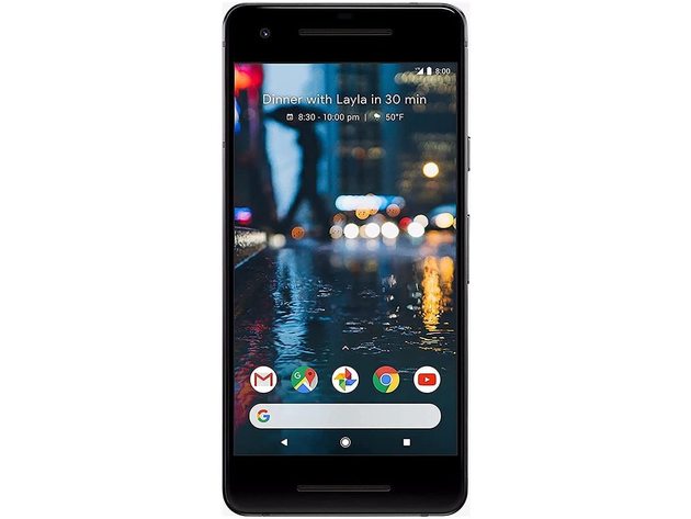 Google Pixel 2 G011A Factory Unlocked 128GB/4GB Android Smartphone - Just Black (Refurbished)
