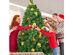 Costway 7 ft Hinged Artificial Christmas Tree Holiday Decoration w/ Foldable Metal Stand - Green