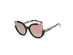 Lauryn Half-Frame Round Cat Eye Sunglasses (Peach)