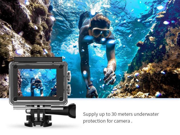 4K Action Pro Waterproof All Digital UHD WiFi Camera (Blue)
